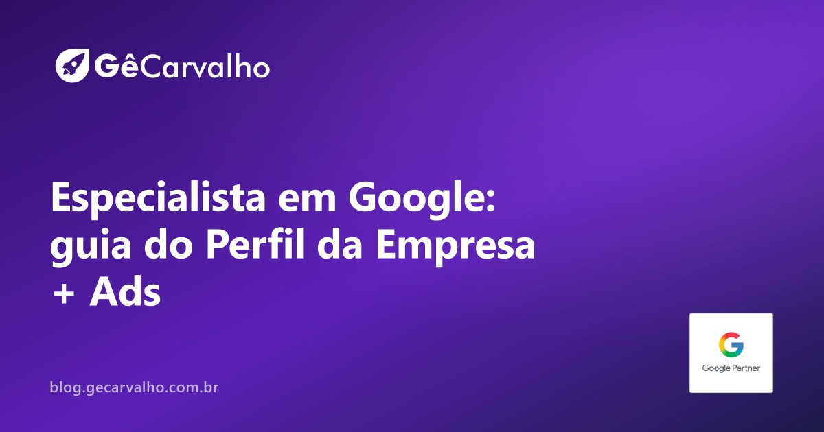 Especialista em google: Perfil da Empresa + Ads (guia único)